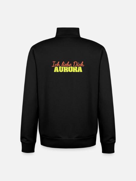 Chère Aurora, - Sweat zippé unisexe en coton bio Stanley/Stella - noir