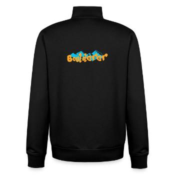 Bouldern Boulderer - Unisex Organic Zip Sweatshirt von Stanley/Stella - Schwarz - Hinten - AI Model Male 185 light (185cm)