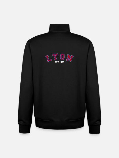 Lyon Est. 1995 - Sweat zippé unisexe en coton bio Stanley/Stella - noir