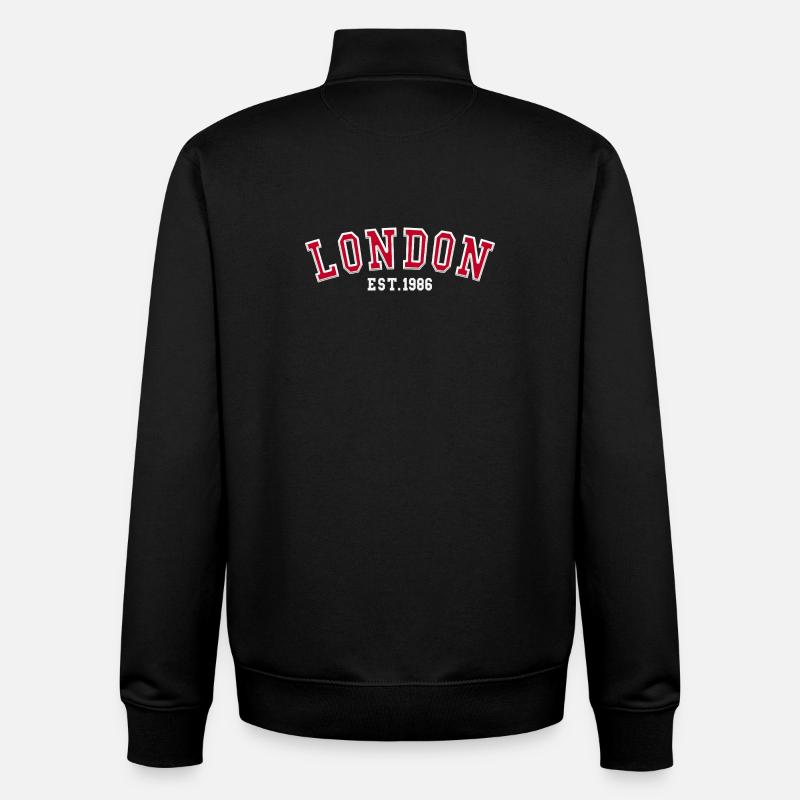 London Est. 1986 - Unisex Organic Zip Sweatshirt by Stanley/Stella - black