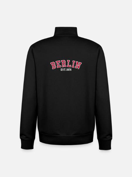 Berlin Est. 1976 - Unisex Organic Zip Sweatshirt by Stanley/Stella - black