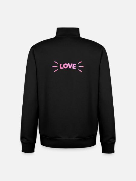 Love Pink Luminous - Unisex Organic Zip Sweatshirt by Stanley/Stella - black