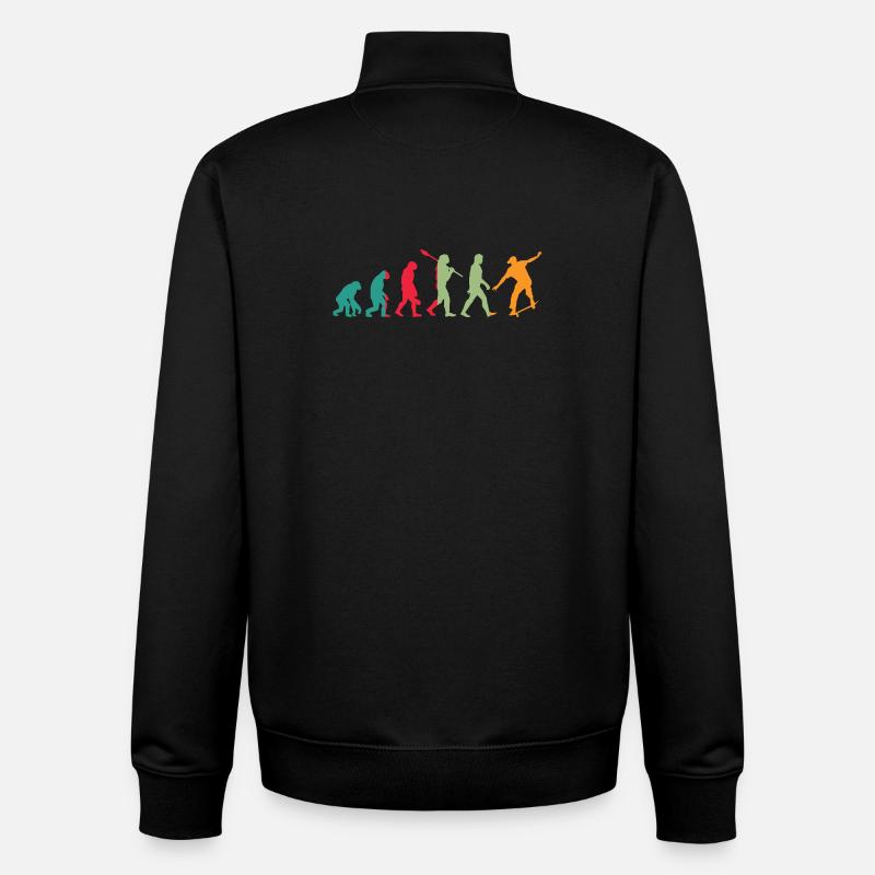 Patineur évolutif - Sweat zippé unisexe en coton bio Stanley/Stella - noir