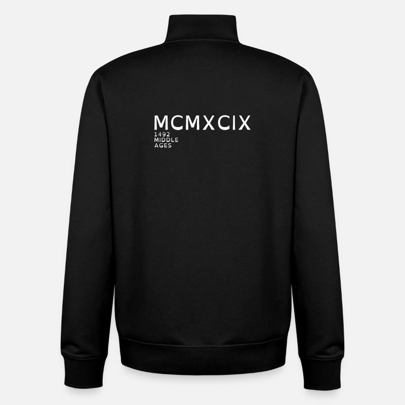 1999_LINE_white - Unisex Organic Zip Sweatshirt von Stanley/Stella - Schwarz
