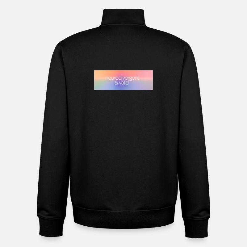 Neurodivergent & valid - Unisex Organic Zip Sweatshirt by Stanley/Stella - black