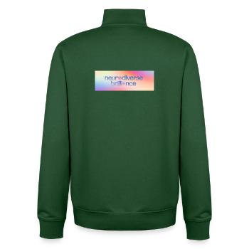 Neurodiverse Brilliance - Unisex Organic Zip Sweatshirt by Stanley/Stella - bottle green - Back - AI Model Male 185 dark (185cm)
