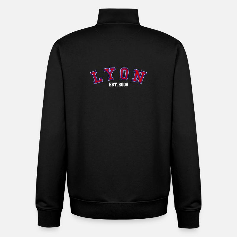 Lyon Fondée en 2006 - Sweat zippé unisexe en coton bio Stanley/Stella - noir