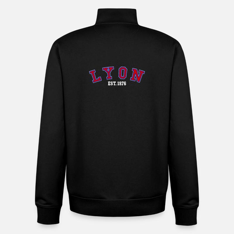 Lyon Est. 1976 - Unisex Organic Zip Sweatshirt by Stanley/Stella - black