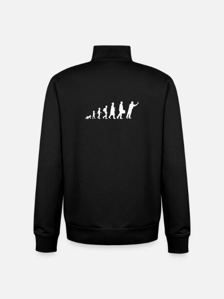Child to dart player - Unisex Organic Zip Sweatshirt by Stanley/Stella - black
