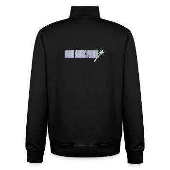 More Magic Please Wand Art - Unisex Organic Zip Sweatshirt by Stanley/Stella - black - Back - AI Model Male 185 light (185cm)