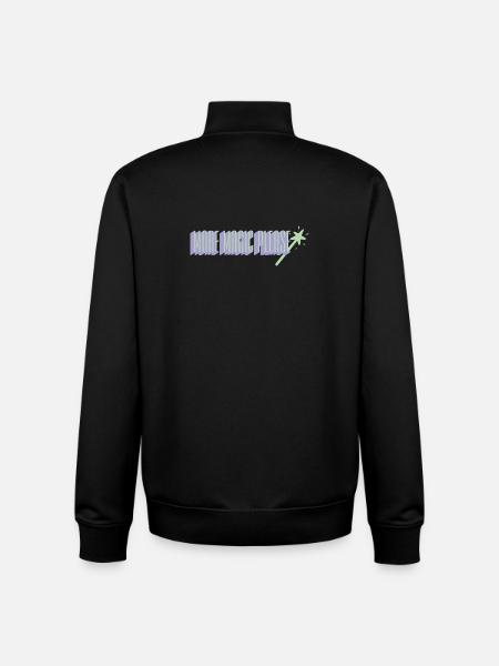 More Magic Please Wand Art - Unisex Organic Zip Sweatshirt by Stanley/Stella - black