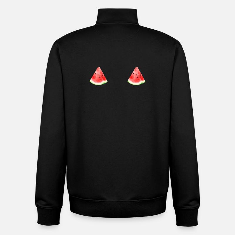 Watermelon Watermelon - Unisex Organic Zip Sweatshirt by Stanley/Stella - black