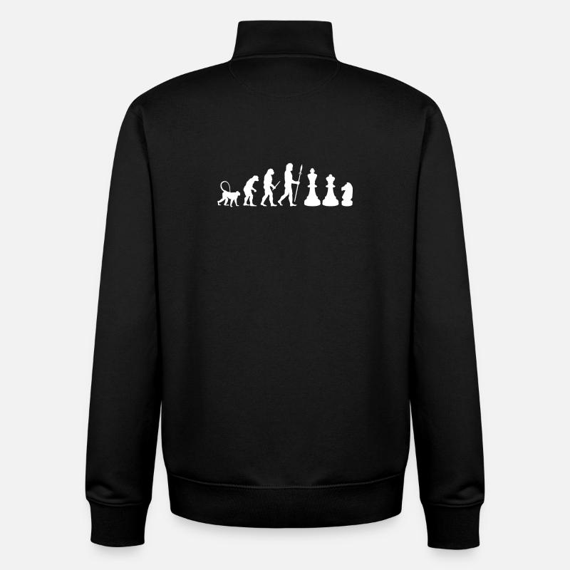 Schach Evolution - Unisex Organic Zip Sweatshirt von Stanley/Stella - Schwarz