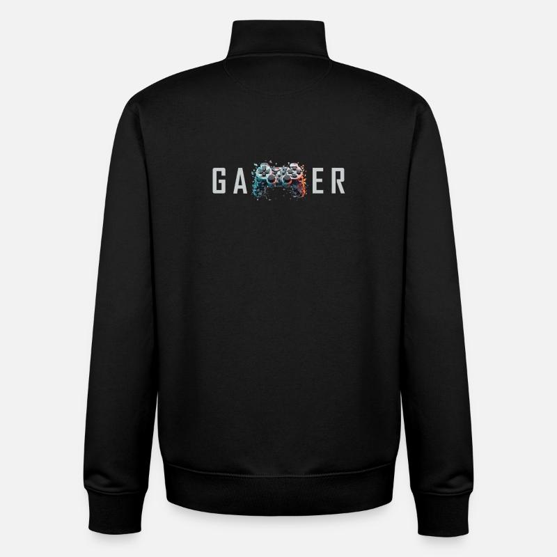 GAMER Power - Controller - Unisex Organic Zip Sweatshirt von Stanley/Stella - Schwarz
