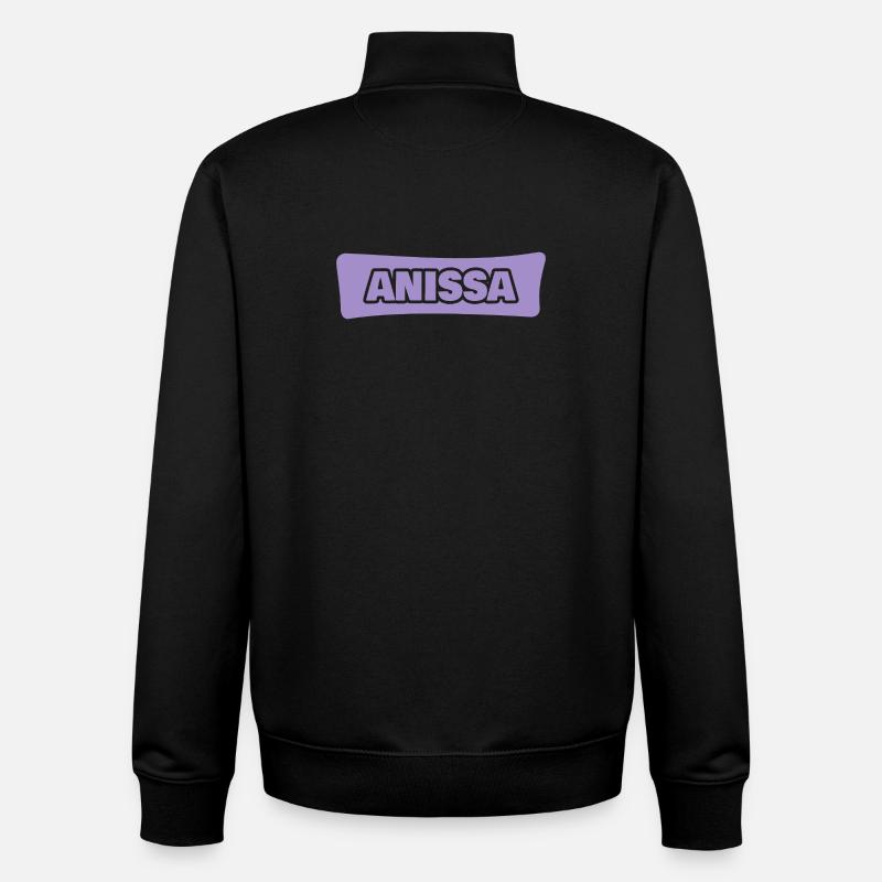 Anissa as a first name - Unisex Organic Zip Sweatshirt by Stanley/Stella - black