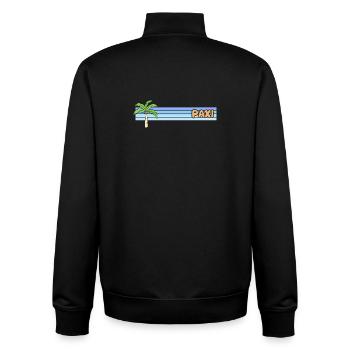 Paxi comme jour férié - Sweat zippé unisexe en coton bio Stanley/Stella - noir - Dos - AI Model Male 185 light (185cm)