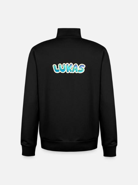 Cadeau pour Lukas - Sweat zippé unisexe en coton bio Stanley/Stella - noir