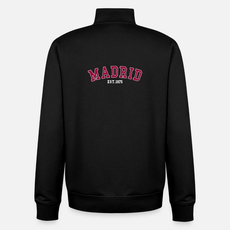 Madrid_Est_1975 - Unisex Organic Zip Sweatshirt von Stanley/Stella - Schwarz