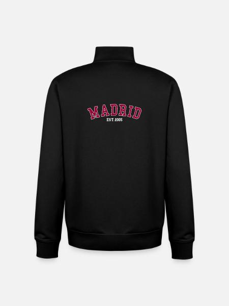 Madrid_Est_2005 - Unisex Organic Zip Sweatshirt by Stanley/Stella - black