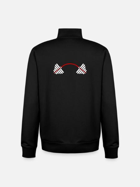 Max Power GYM: Workout & Motivation - Unisex Organic Zip Sweatshirt by Stanley/Stella - black