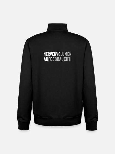 Nerve volume used up - Unisex Organic Zip Sweatshirt by Stanley/Stella - black