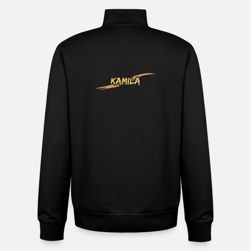 Kamila Kamila - Sweat zippé unisexe en coton bio Stanley/Stella - noir