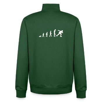 Entwicklung vom Baby zum Inline Skater - Unisex Organic Zip Sweatshirt von Stanley/Stella - Flaschengrün - Hinten - AI Model Male 185 dark (185cm)