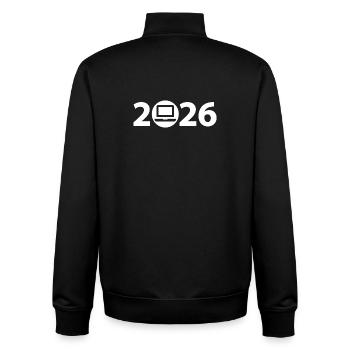 Computer scientist 2026, gamer 2026 - Unisex Organic Zip Sweatshirt by Stanley/Stella - black - Back - AI Model Male 185 light (185cm)