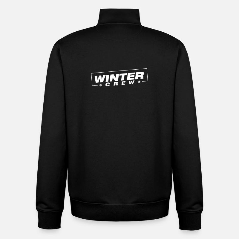 Winter Crew Wintery - Unisex Organic Zip Sweatshirt by Stanley/Stella - black
