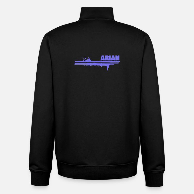 Cadeau pour Arian - Sweat zippé unisexe en coton bio Stanley/Stella - noir