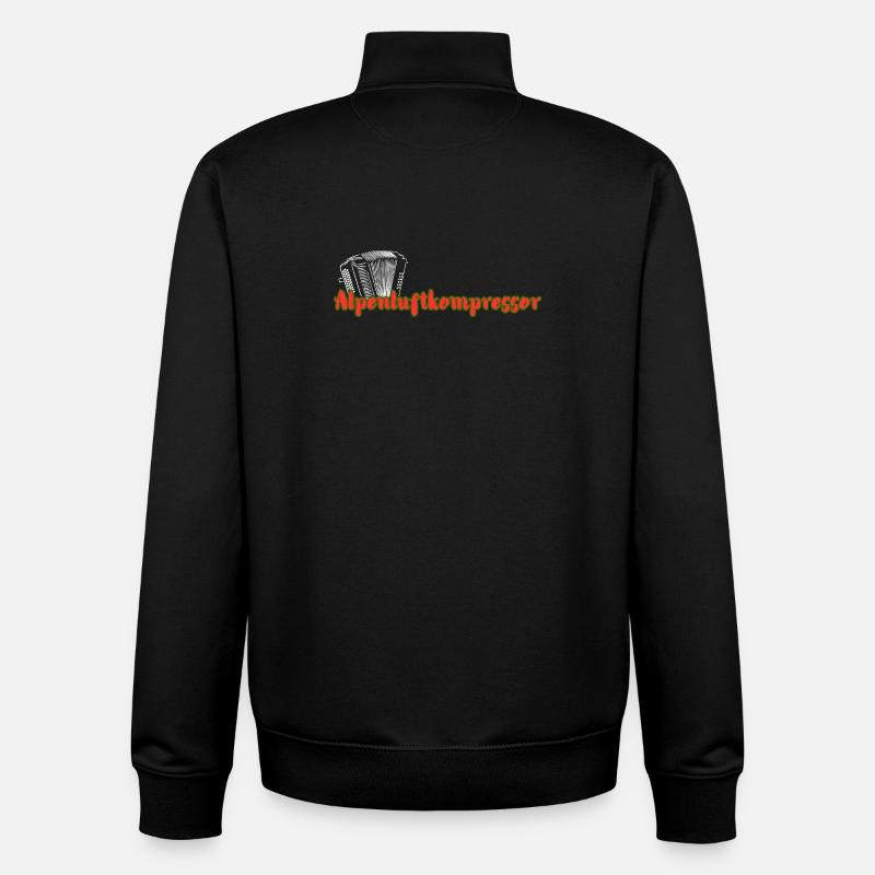 Alpenluftkompressor_2 - Unisex Organic Zip Sweatshirt by Stanley/Stella - black
