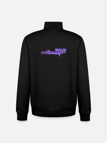 Geschenk für Malin - Unisex Organic Zip Sweatshirt von Stanley/Stella - Schwarz