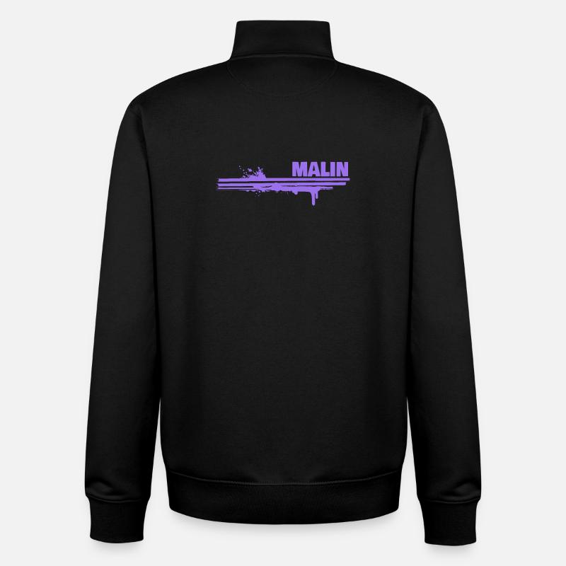 Geschenk für Malin - Unisex Organic Zip Sweatshirt von Stanley/Stella - Schwarz