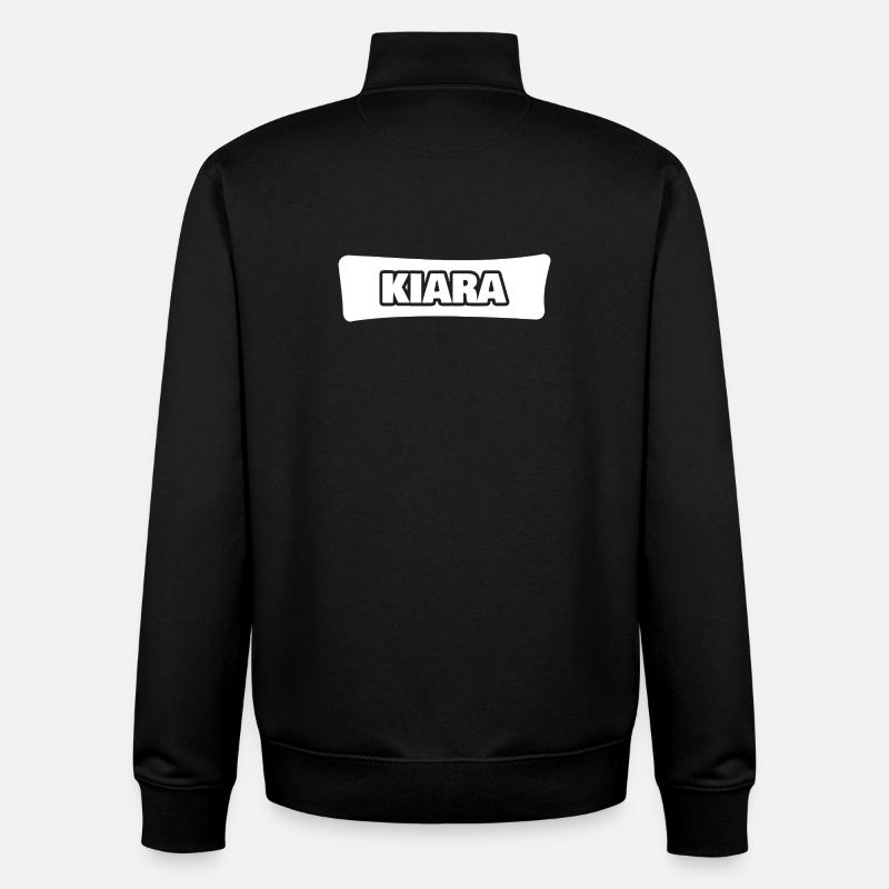 Kiara comme nom - Sweat zippé unisexe en coton bio Stanley/Stella - noir