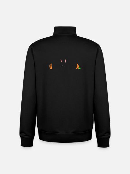 Bunny Carrots Dumbbell Weights - Unisex Organic Zip Sweatshirt by Stanley/Stella - black