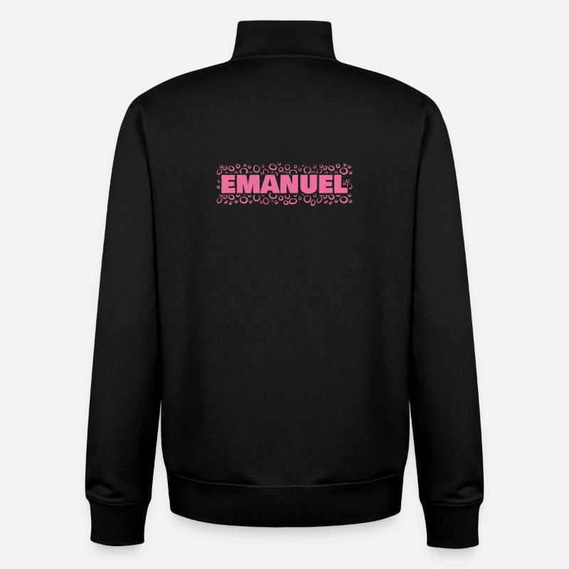 Idée cadeau Emanuel - Sweat zippé unisexe en coton bio Stanley/Stella - noir