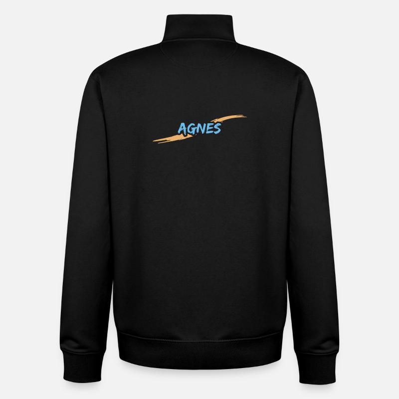 Agnès - Sweat zippé unisexe en coton bio Stanley/Stella - noir