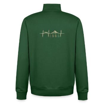 Street Retro 60 Jahre Sixties Geschenk 1966 - Unisex Organic Zip Sweatshirt von Stanley/Stella - Flaschengrün - Hinten - AI Model Male 185 dark (185cm)