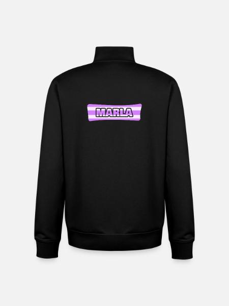 Marla as a wedding - Unisex Organic Zip Sweatshirt by Stanley/Stella - black