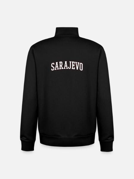 Sarajevo Bold Lettering - Unisex Organic Zip Sweatshirt by Stanley/Stella - black
