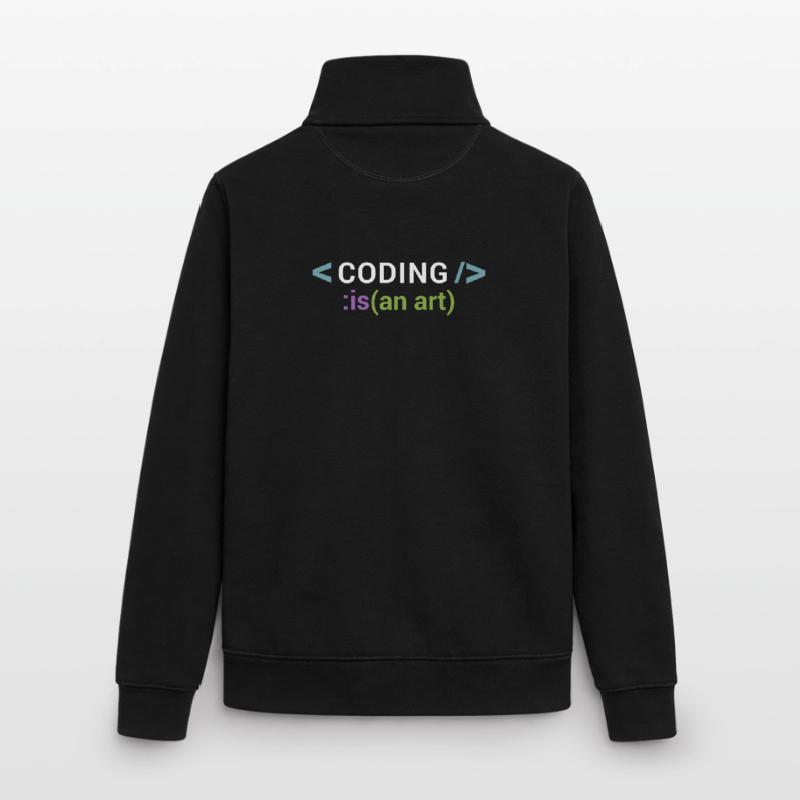 Coding is an art Unisex Organic Zip Sweatshirt by Stanley/Stella