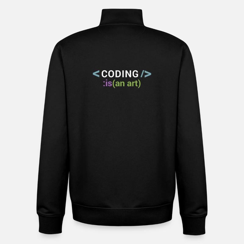 Programmieren ist eine Kunst - Unisex Organic Zip Sweatshirt von Stanley/Stella - Schwarz