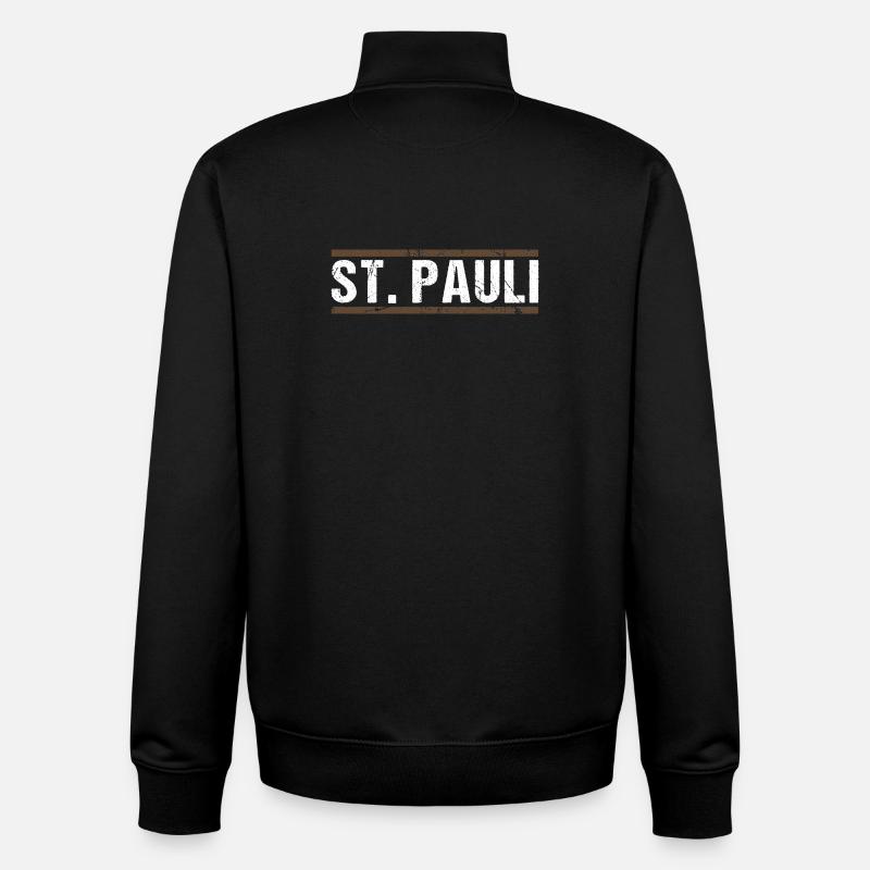St. Pauli - Unisex Organic Zip Sweatshirt von Stanley/Stella - Schwarz