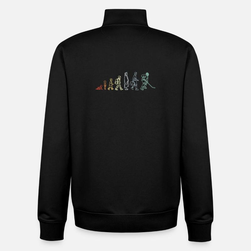 Hockey Evolution - Unisex Organic Zip Sweatshirt by Stanley/Stella - black