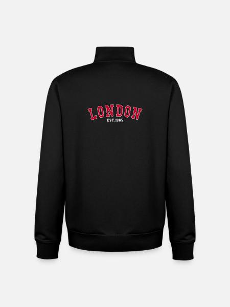 LONDON_EST_1965 - Unisex Organic Zip Sweatshirt by Stanley/Stella - black
