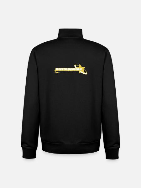 Star Astronaut Design _ Yellow - Unisex Organic Zip Sweatshirt by Stanley/Stella - black