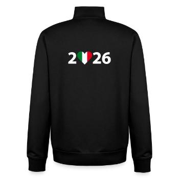I love Italien 2026, Italien 2026 - Unisex Organic Zip Sweatshirt von Stanley/Stella - Schwarz - Hinten - AI Model Male 185 light (185cm)