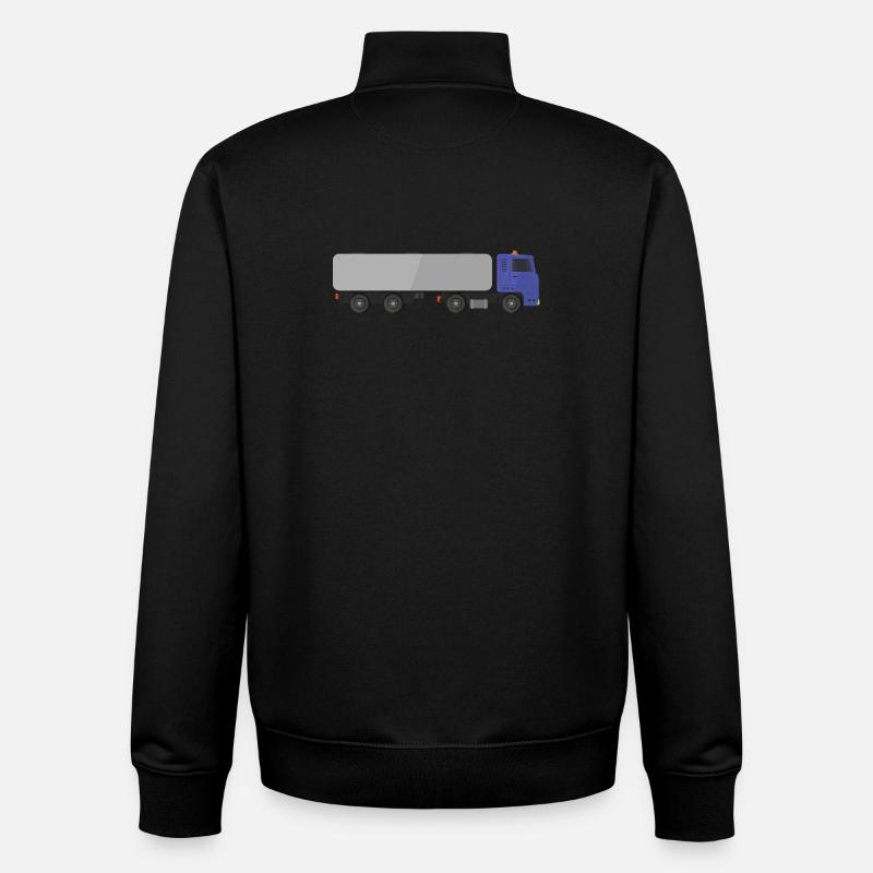 Camion-citerne - Sweat zippé unisexe en coton bio Stanley/Stella - noir