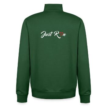 Lauf einfach - Unisex Organic Zip Sweatshirt von Stanley/Stella - Flaschengrün - Hinten - AI Model Male 185 dark (185cm)
