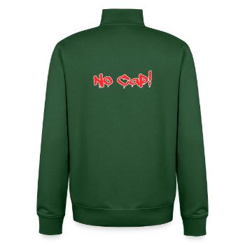 No Cap - Unisex Organic Zip Sweatshirt von Stanley/Stella - Flaschengrün - Hinten - AI Model Male 185 dark (185cm)
